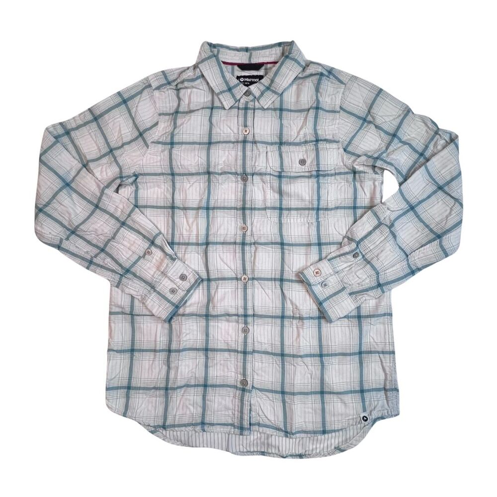 Marmot Button Down Shirt Womens Medium Country Western Preppy Teacher Basic Top